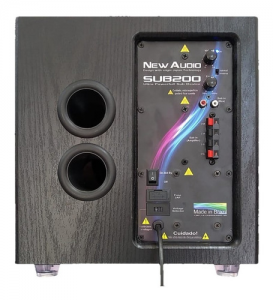 Subwoofer New Audio Clean Design BLACK PIANO Sub200 8 pol 200Wrms