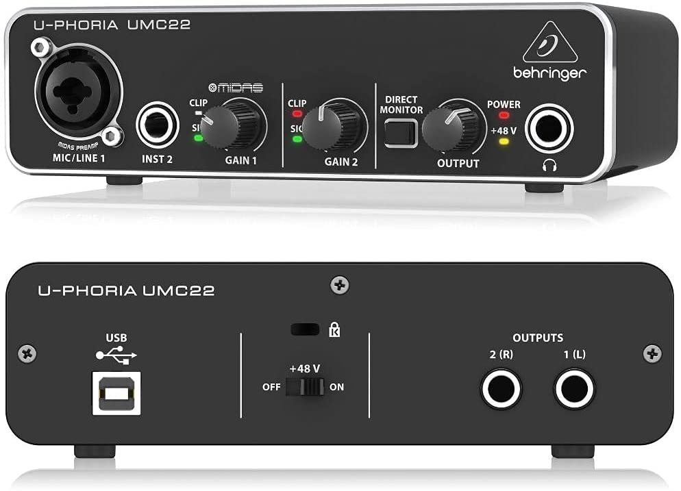 Behringer U-Phoria UMC22 Interface de audio  - Audio Video & cia
