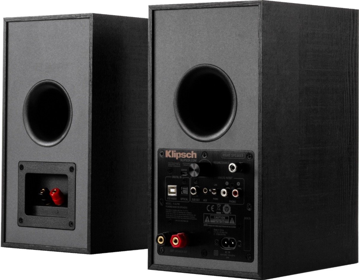 Klipsch Reference R-41PM Caixa Acústica Monitor Amplificada Preto (Par)  - Audio Video & cia