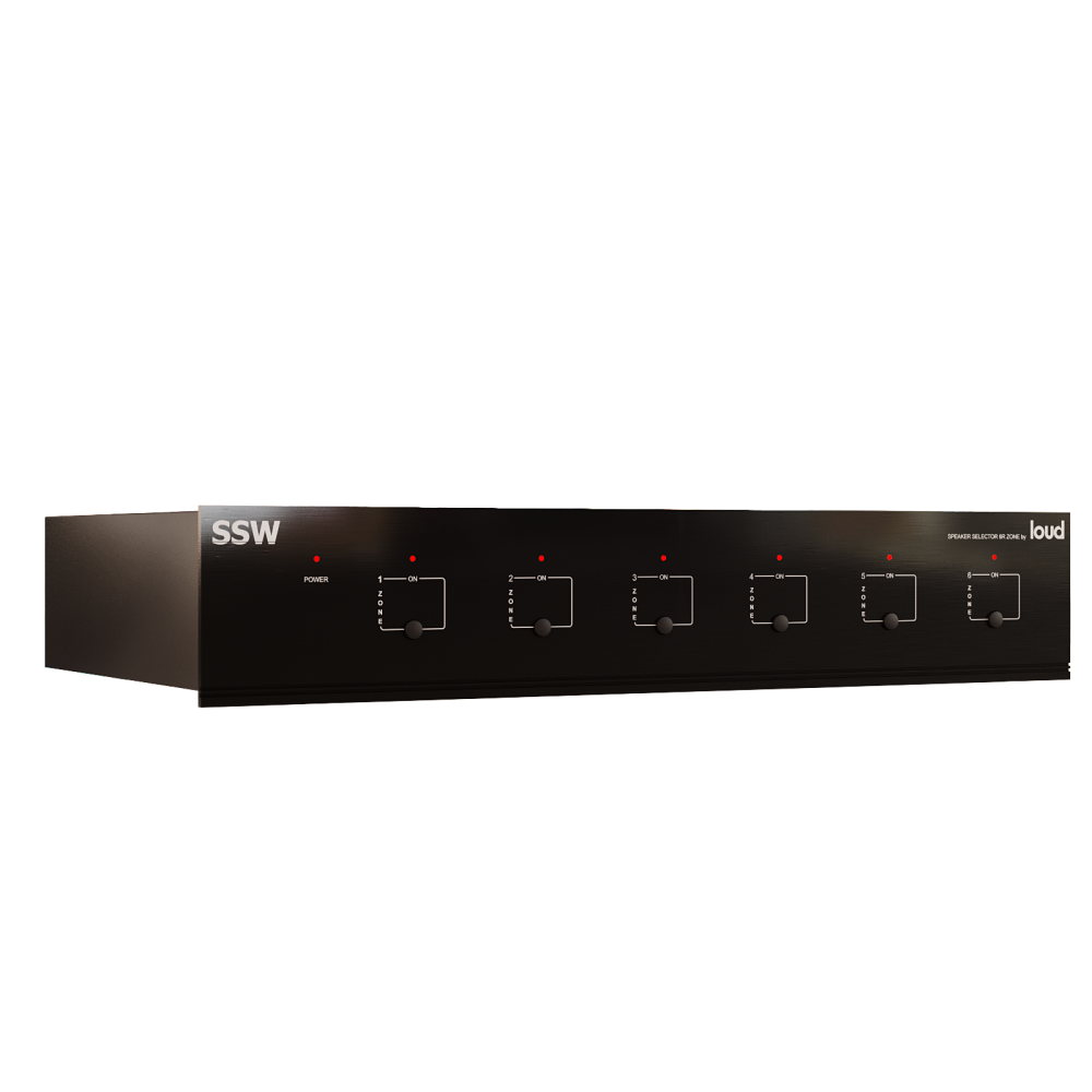 Loud SSW 6R Setorizador de Som para 6 ambientes estereo  - Audio Video & cia