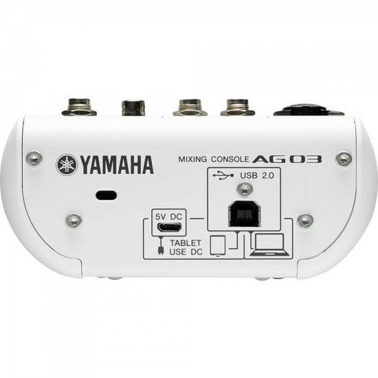 Mesa de Som e Interface de Áudio 3 Canais AG03 Branca YAMAHA  - Audio Video & cia