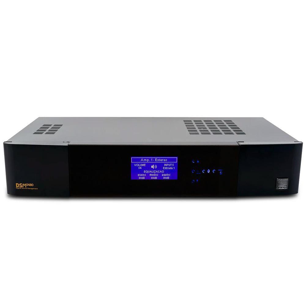 Savage DSM0480 Amplificador Multiroom para 2 Zonas 80W cada e com 8 fontes de audio  - Audio Video & cia