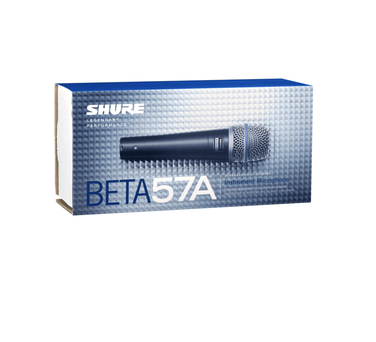 Shure BETA 57 A - Microfone para instrumentos de percussão e vocal - Audio Video & cia