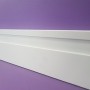 Moldura/Rodapé de Poliestireno Frisado - Branco - 7cm de altura  (7x1x240cm)