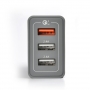 Cabo Micro USB ULTRA - Nylon 500D + Carregador de Parede – Quick Charge™ - 3 USB