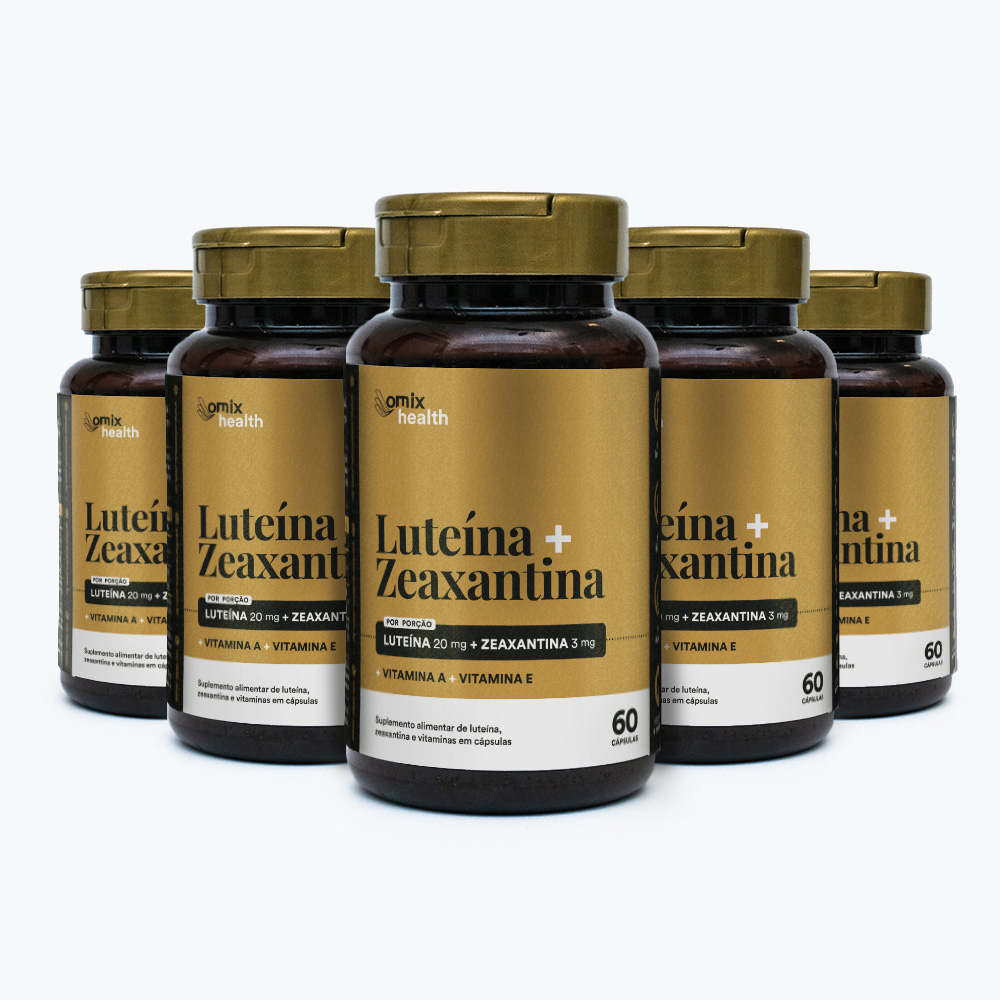 Kit 5x Luteína + Zeaxantina - 60 cápsulas
