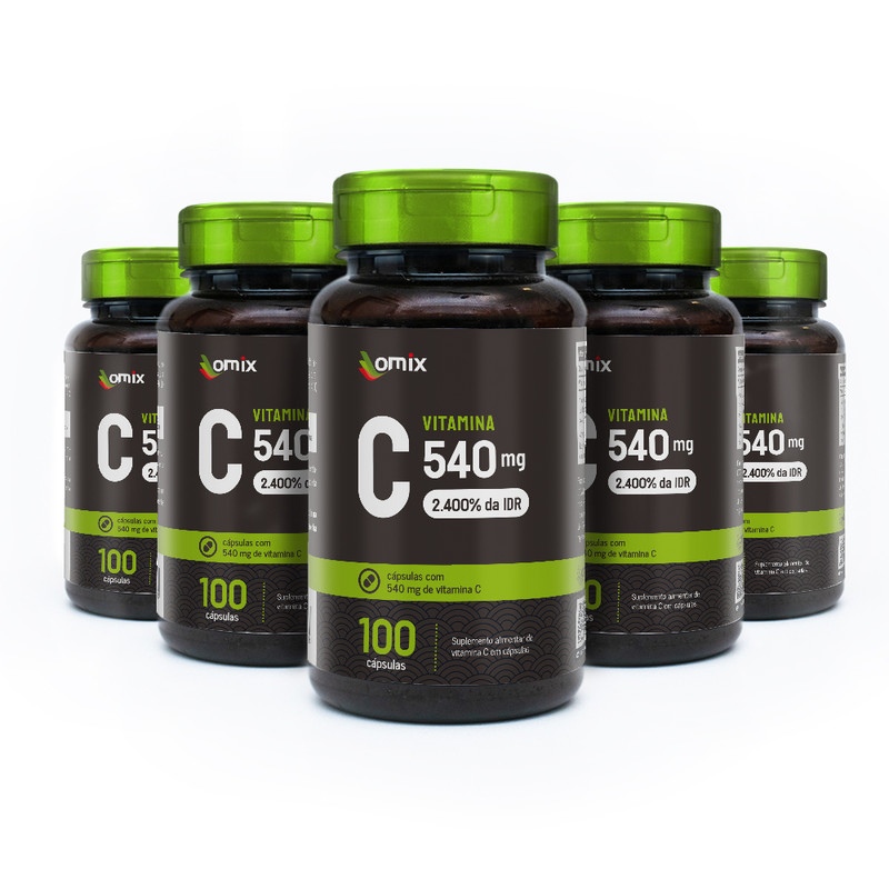 Kit 5x Vitamina C - 100 cápsulas