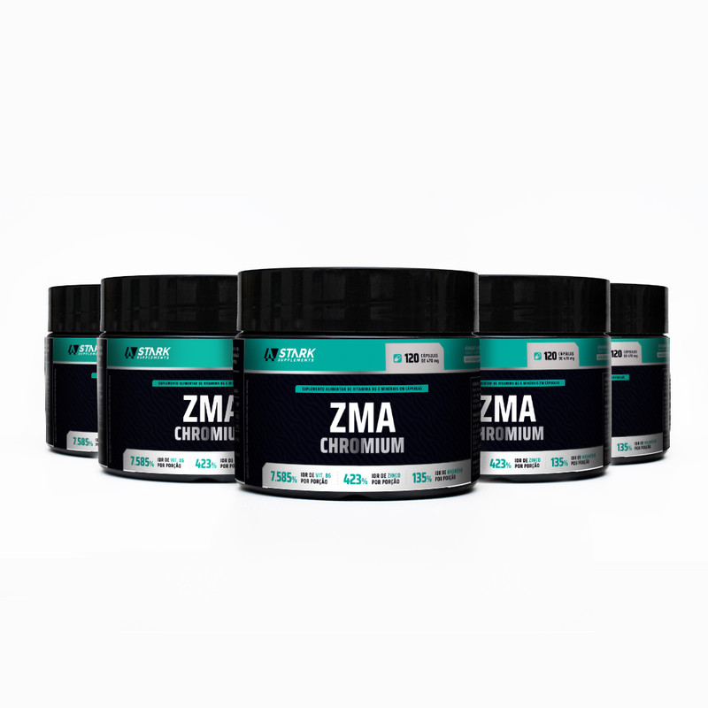 Kit 5x ZMA Chromium - 120 Cápsulas - Stark Supplements