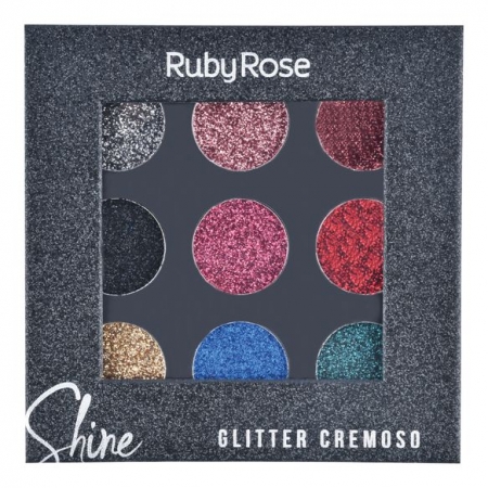 Sombra Glitter em Creme Shine Ruby Rose-B