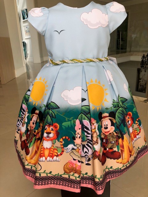 Vestido Kenndra Festa Infantil Temático - Disney Safari [Kenndra025]