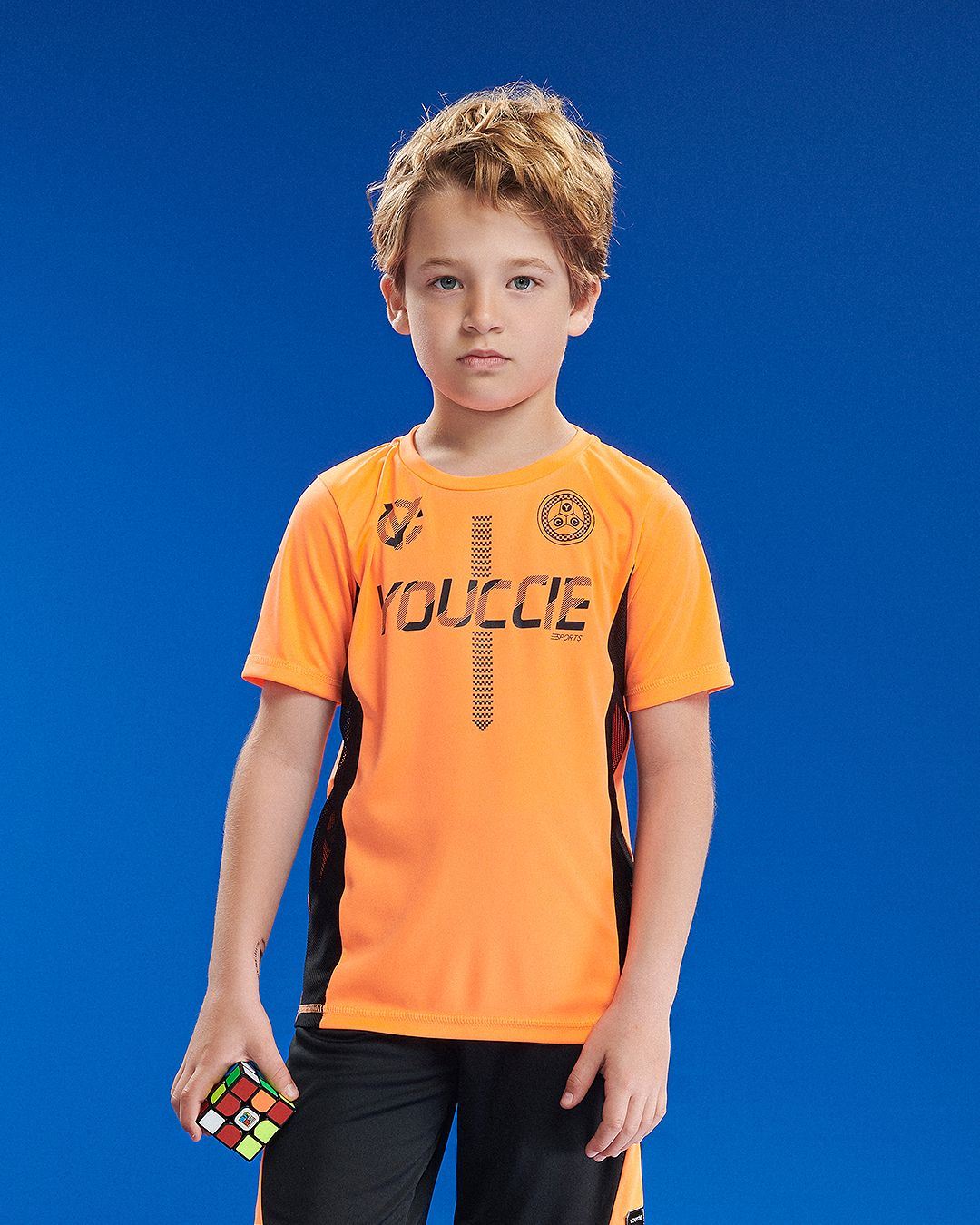 Conjunto Infantil Blusa E Calça Active Esporte Laranja Neon Youccie