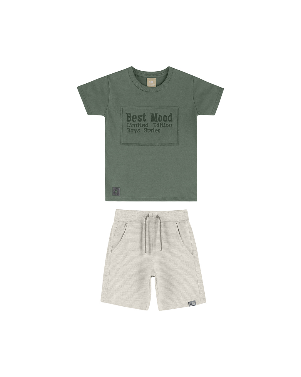 Conjunto Infantil Blusa e Shorts Verde Coloritta