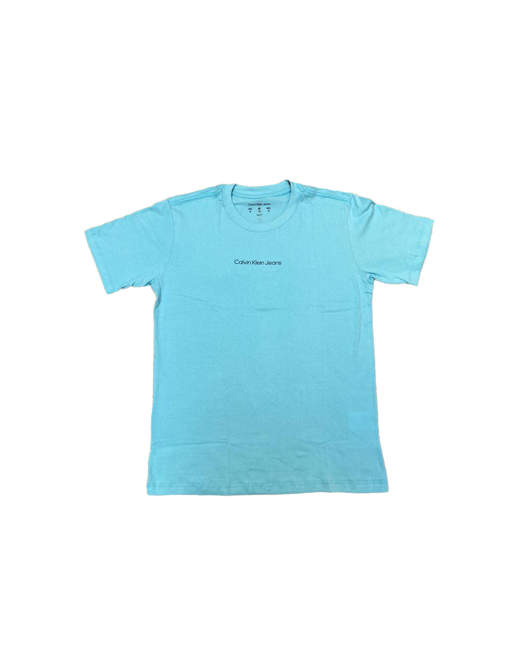 T-Shirt Infantil Basica Verde Água Calvin Klein