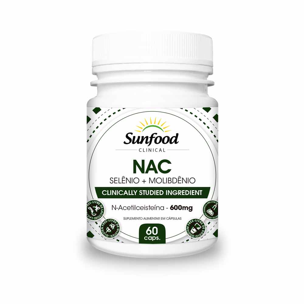 NAC (N-Acetilcisteína) + Selenio + Molibdenio 60 Caps - SunFood