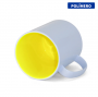 Caneca de Polímero Para Sublimação com Interior Amarelo Limão - 325ml