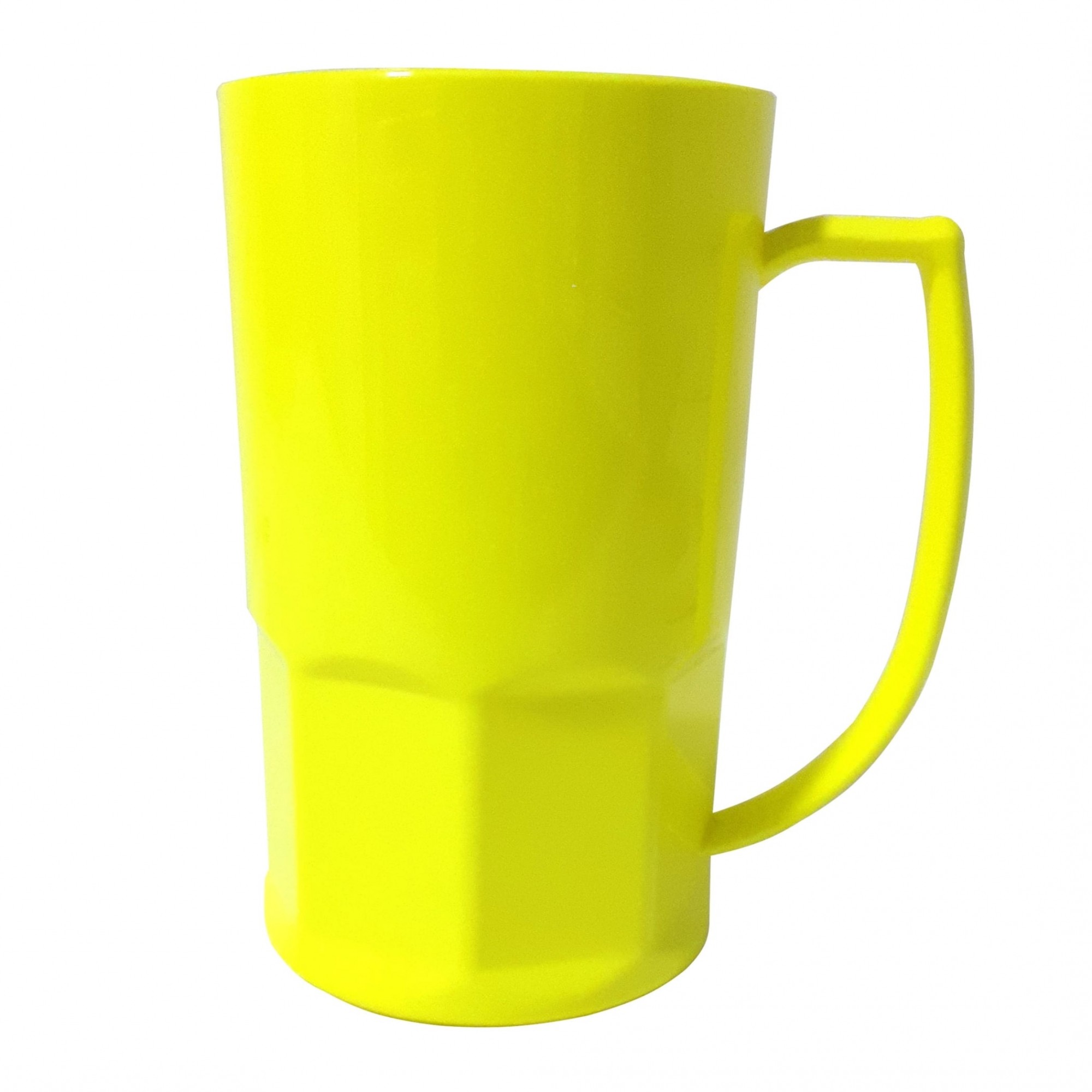 Caneca de Chopp em Polímero Para Sublimação - 500ml - Amarelo Neon