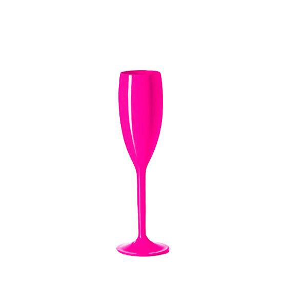 Taça Champanhe de Acrílico Rosa Pink