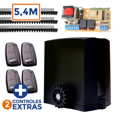 Automatizador Idealle Para Portão Deslizante 450kg 5,4 Metros de Trilhos Ipec X450