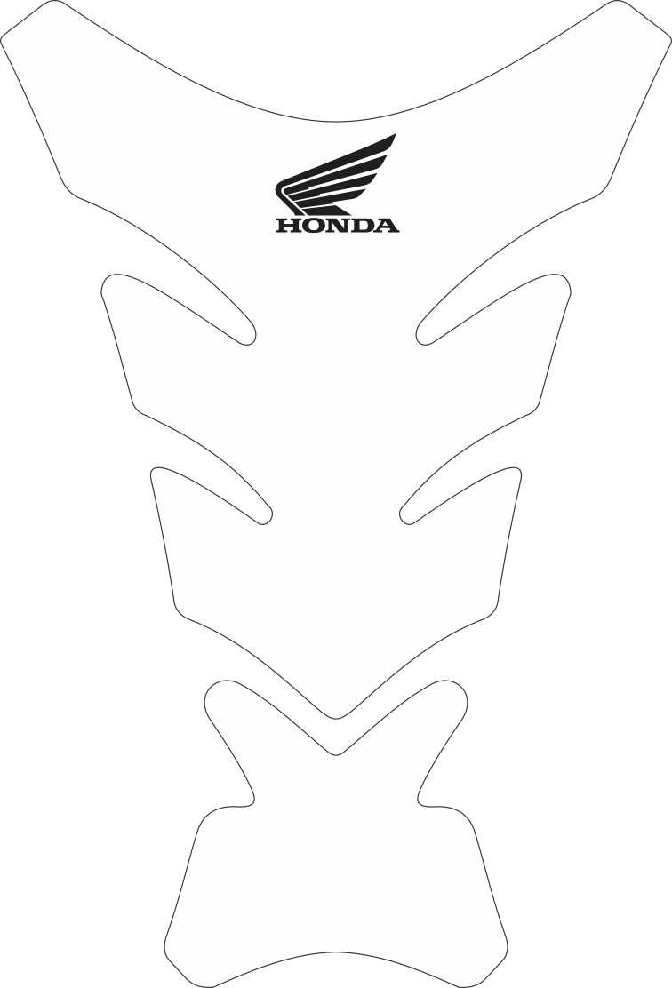 Tank Pad Tech Logo  Honda Preto Transparente - Orbital