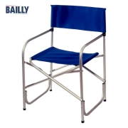 Cadeira tipo diretor BAILLY em alumínio e lona acrílica