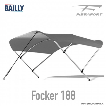 (2020) Fibrafort Focker 188 - Capota Náutica BAILLY de 3 arcos: Linha Econômica