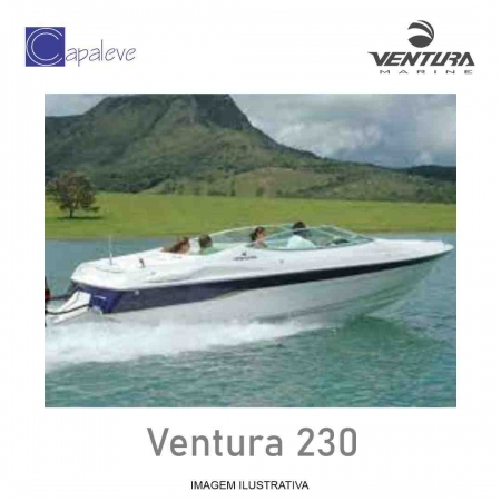 VENTURA 230 (COM MOTOR DE POPA C/ CAVALETE) - CAPA DE COBERTURA EM TECIDO CAPALEVE