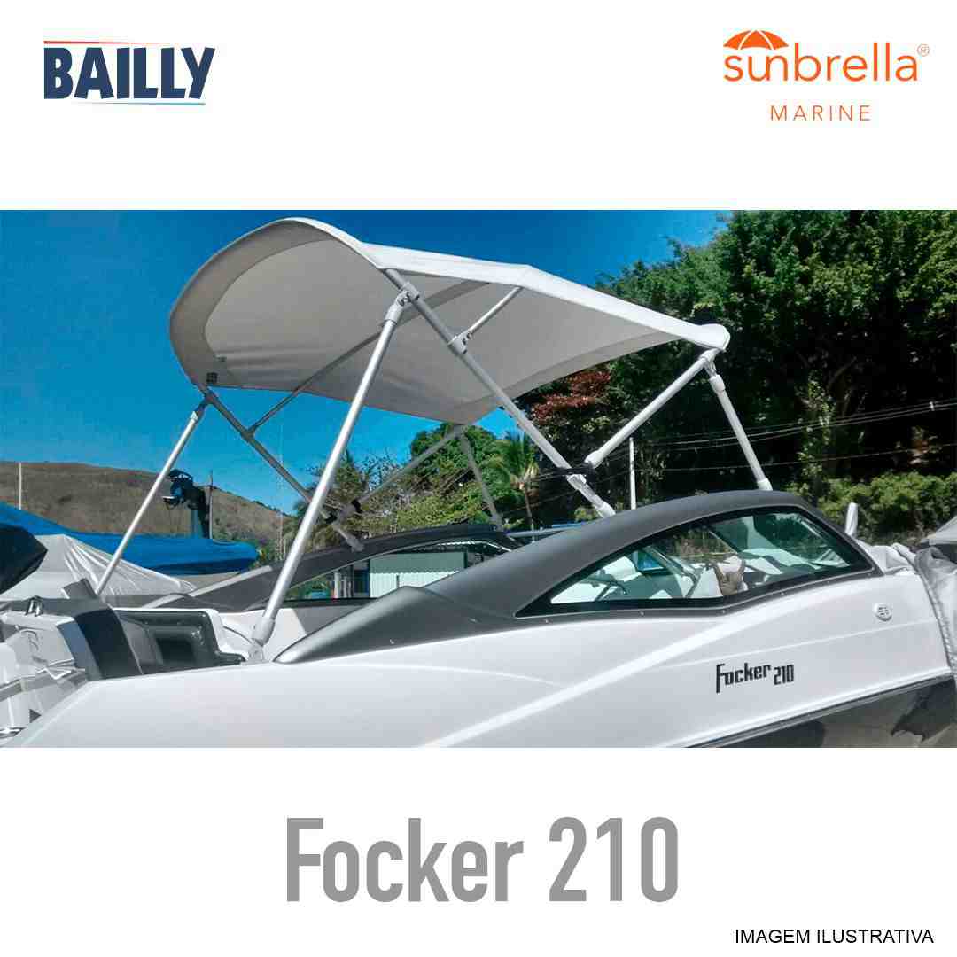 (2014) Fibrafort Focker 210 - Capota Náutica BAILLY de 3 arcos: Linha Clássica