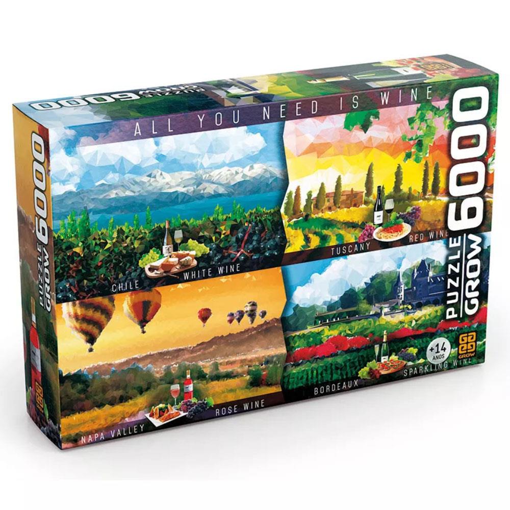 GROW - Puzzle 6000 Peças Vinhos do Mundo
