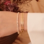Bracelete Aro Vazado - Coleção Essenza Elementar - Mina de Fé Joias - Banhado a Ouro 18k