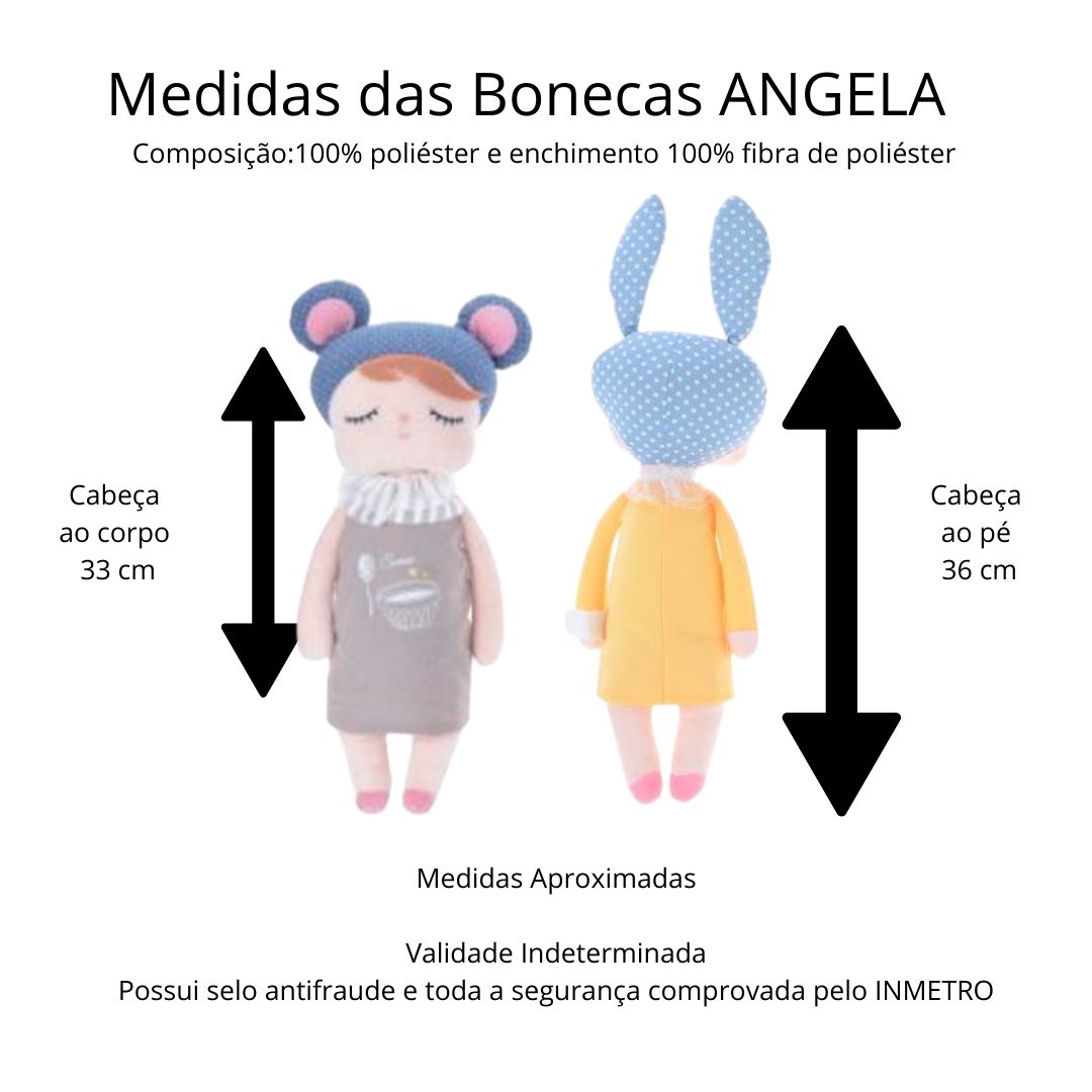 Boneca Metoo Angela Fruta Limão 33cm Original com Sacola
