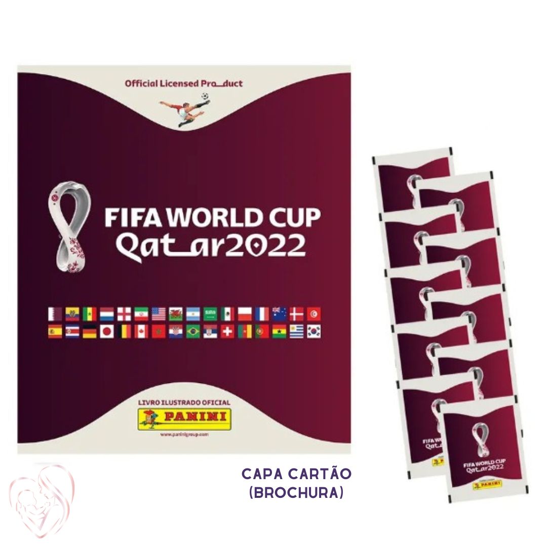 Copa do Mundo 2022 - Kit Álbum Capa Cartão + Blister C/ 30 Envelopes