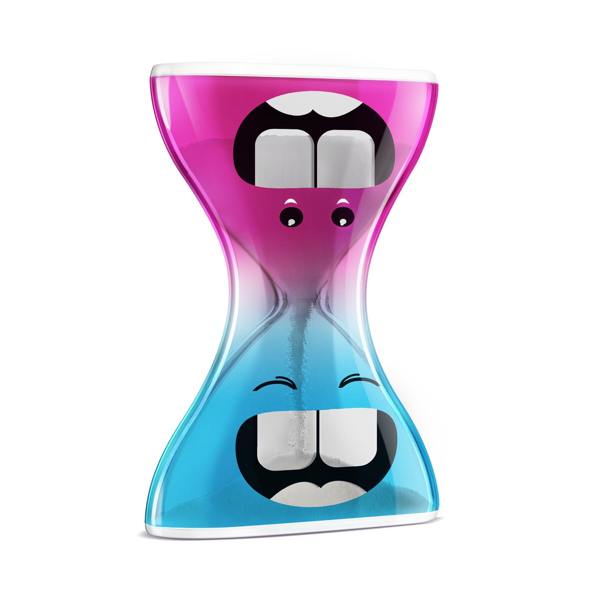 Kit Dental Timer Creme Dental E Escova Infantil Dosadora Angie Roxa 3A+