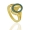 anel Nossa Senhora zircônia turquesa dourado