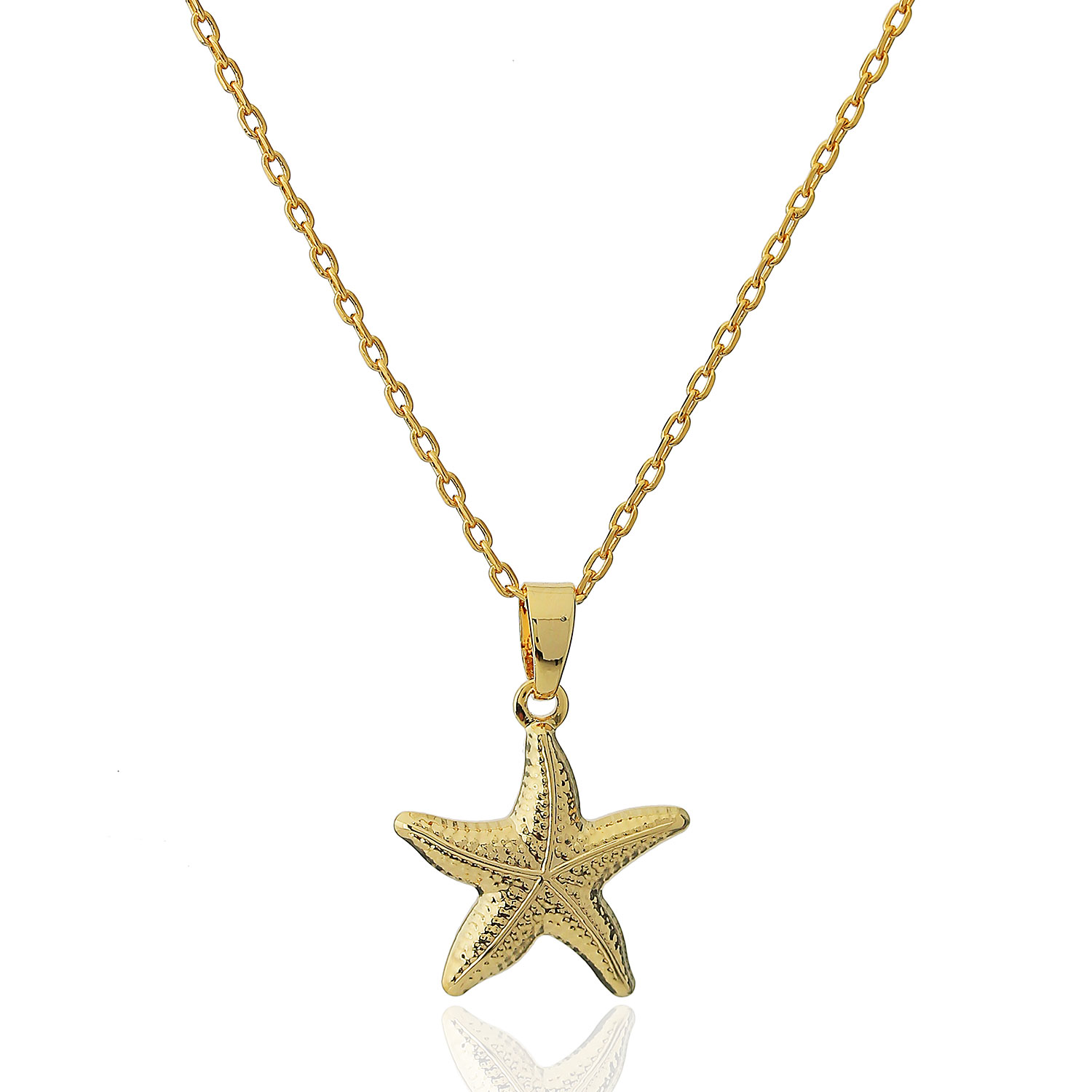 colar estrela do mar dourado