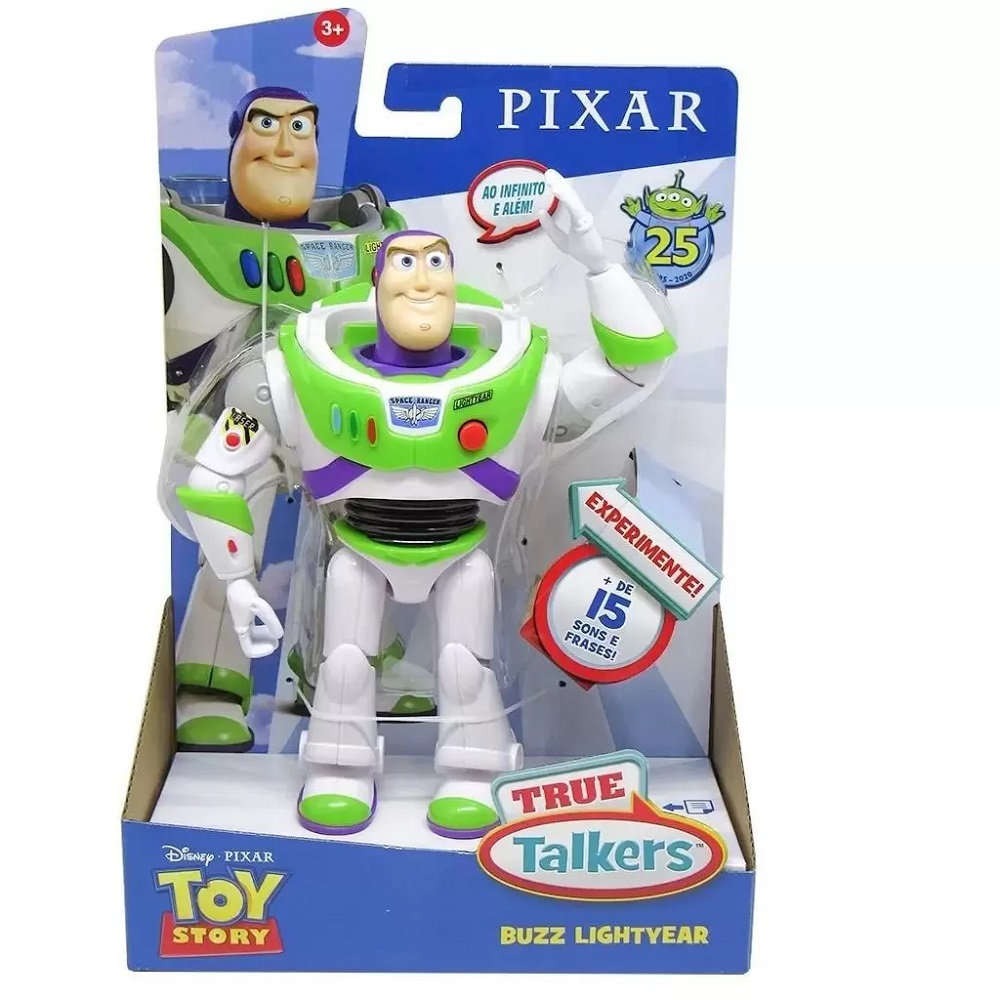 Boneco Articulado Buzz Lightyear Com Som Toy Story Mattel