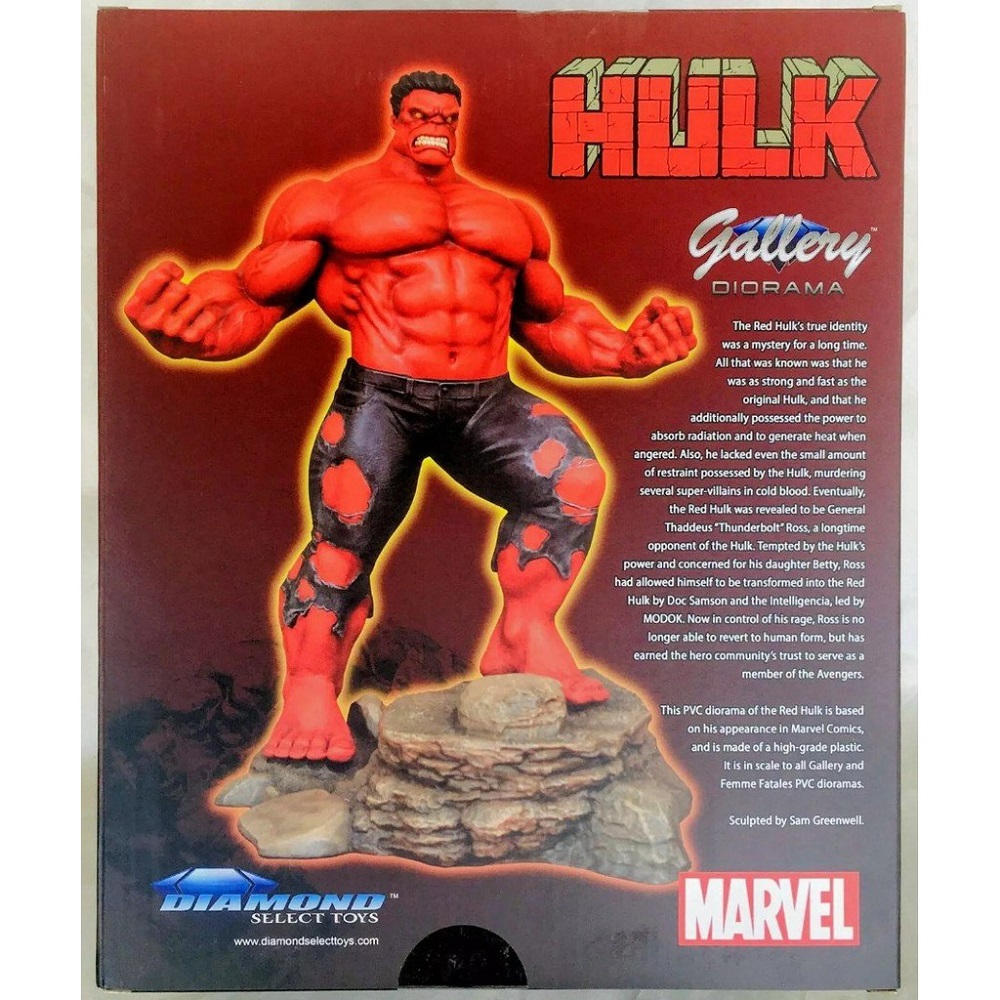 Estátua Red Hulk Marvel PVC Gallery Diorama Diamond Select Toys