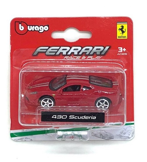 Ferrari 430 Scuderia Burago Race & Play escala 1/64 