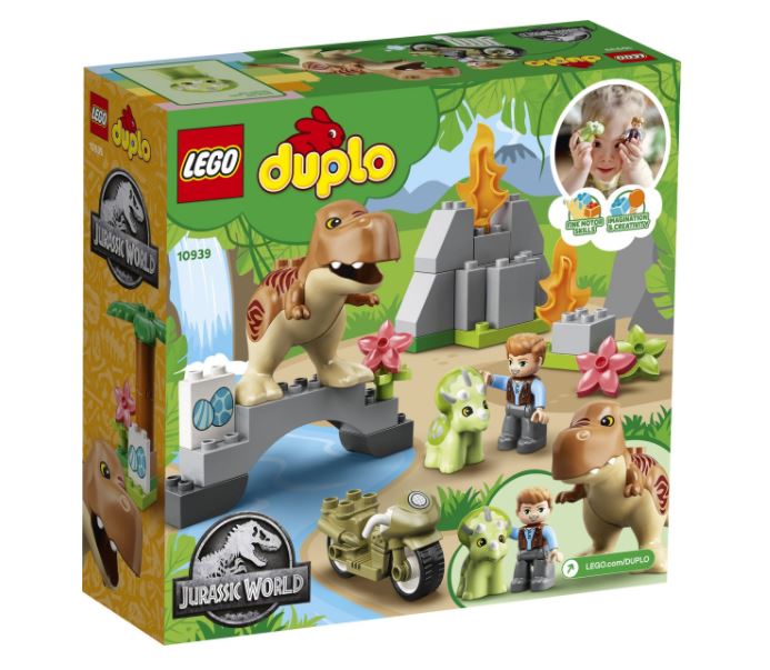 Lego Duplo Jurassic World Fuga dos Dinossauros T. Rex e Triceratops 10939 36 Peças