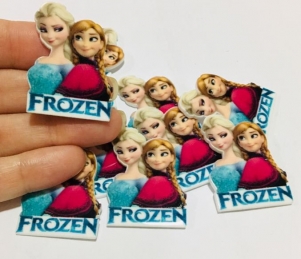 Aplique de Resina Acrilica Princesas Frozen