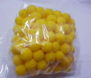 Pom Pom 10mm Amarelo (Pacote com 100 unidades)