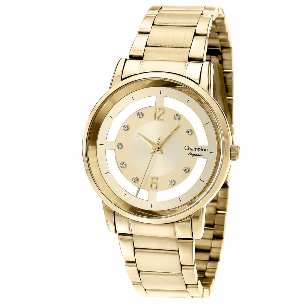 Relógio Champion Feminino Dourado CN20891G