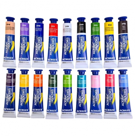 Tinta Acrílica Acrylic Colors Kit Com 24 Cores 20ml Acrilex Para Tela - Escolha Suas Cores