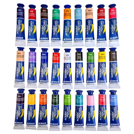 Tinta Acrílica Acrylic Colors Kit Com 36 Cores 20ml Acrilex Para Tela - Escolha Suas Cores
