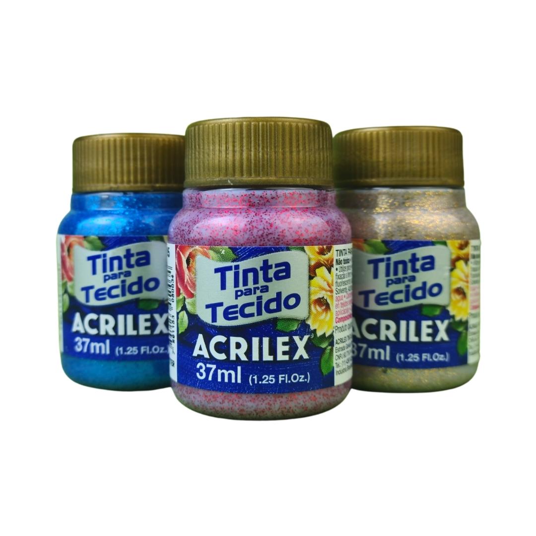 Tinta Para Tecido Glitter Acrilex 37ml - Unitárias