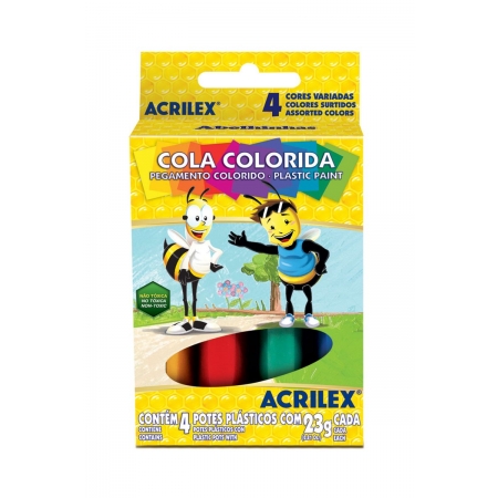 COLA COLORIDA C/4 ACRILEX