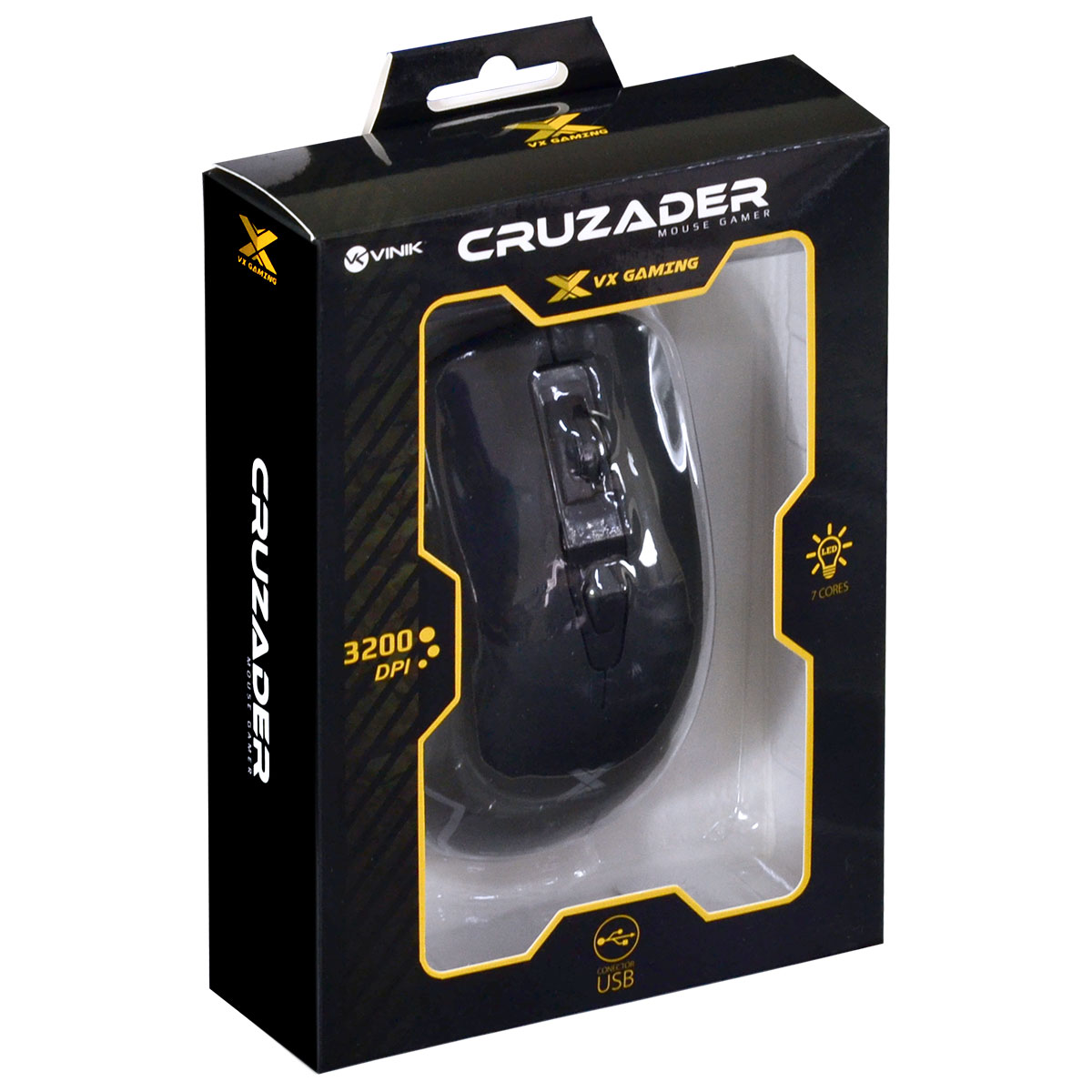 Mouse Gamer Vinik VX Gaming Cruzader 3200dpi Led 7 cores - Cód.30994 - Foto 1