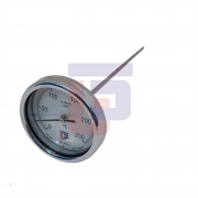 Termômetro  Analógico 0-250°C haste inox 200mm