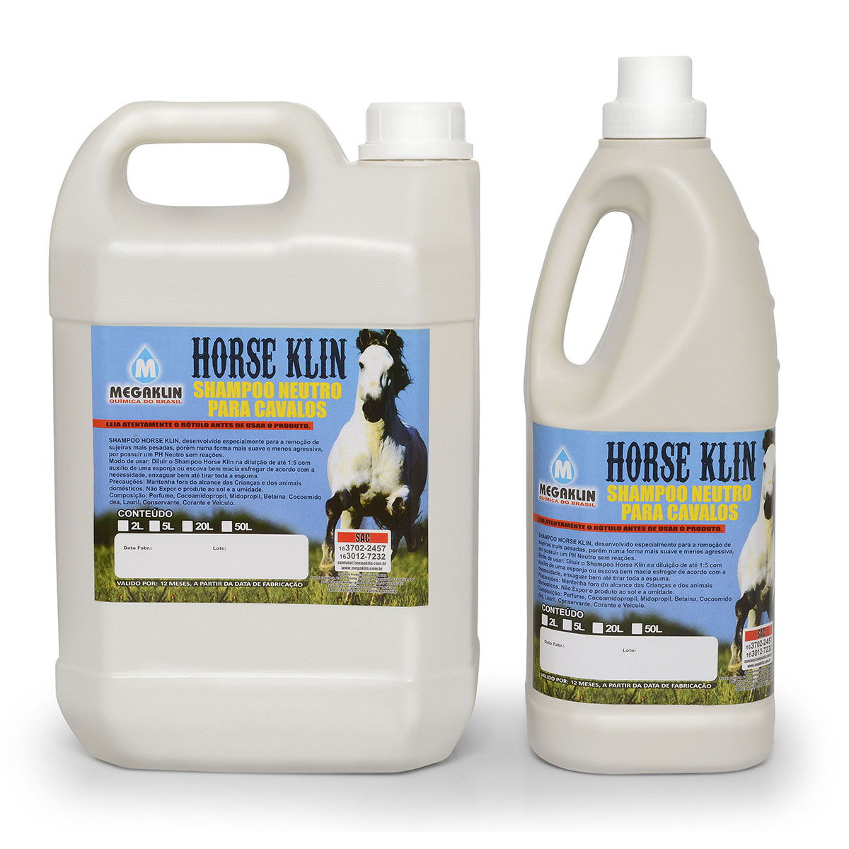 Shampoo Neutro para cavalos Horseklin Megaklin