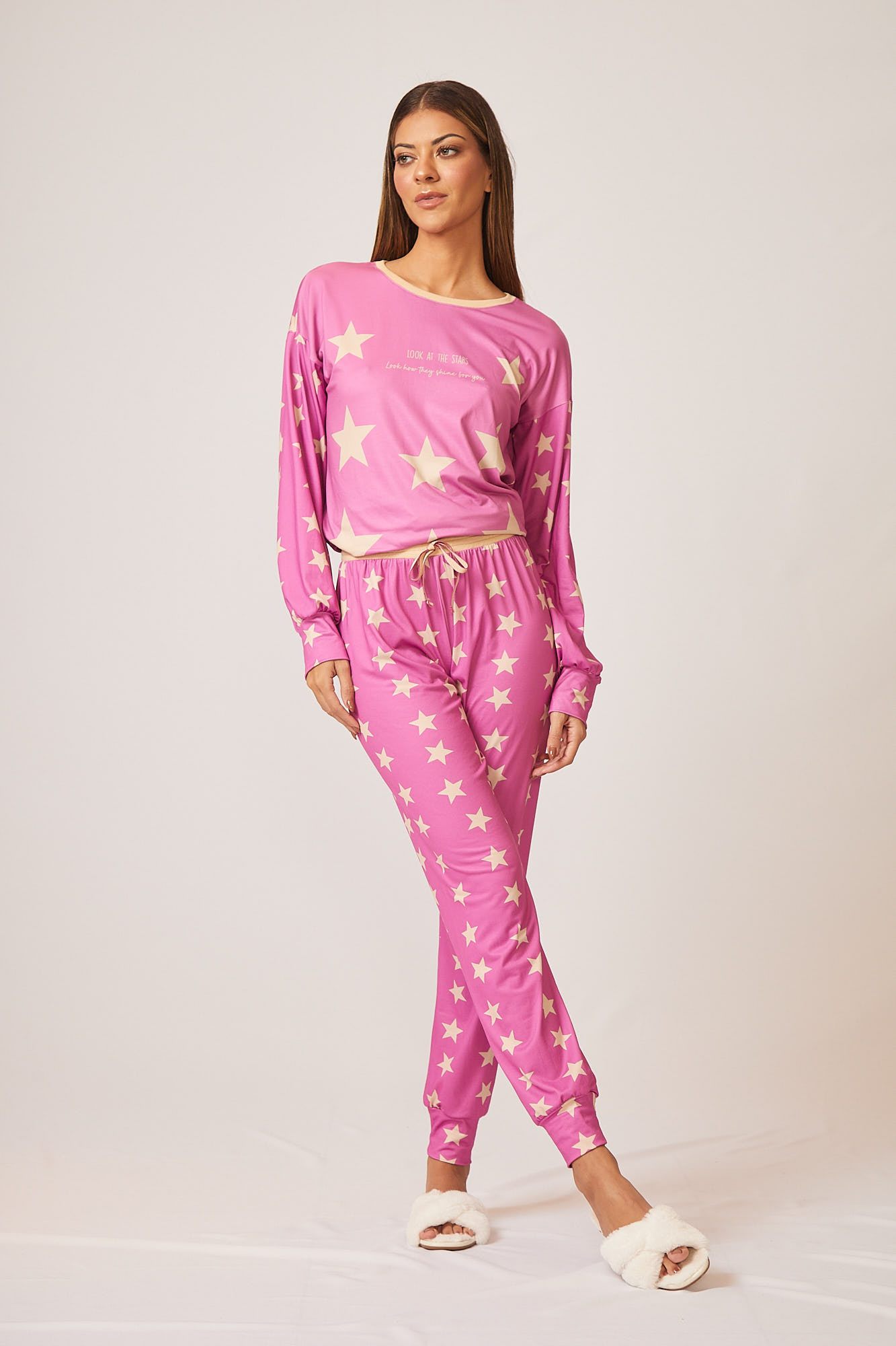 Pijama Jogger Pink Star