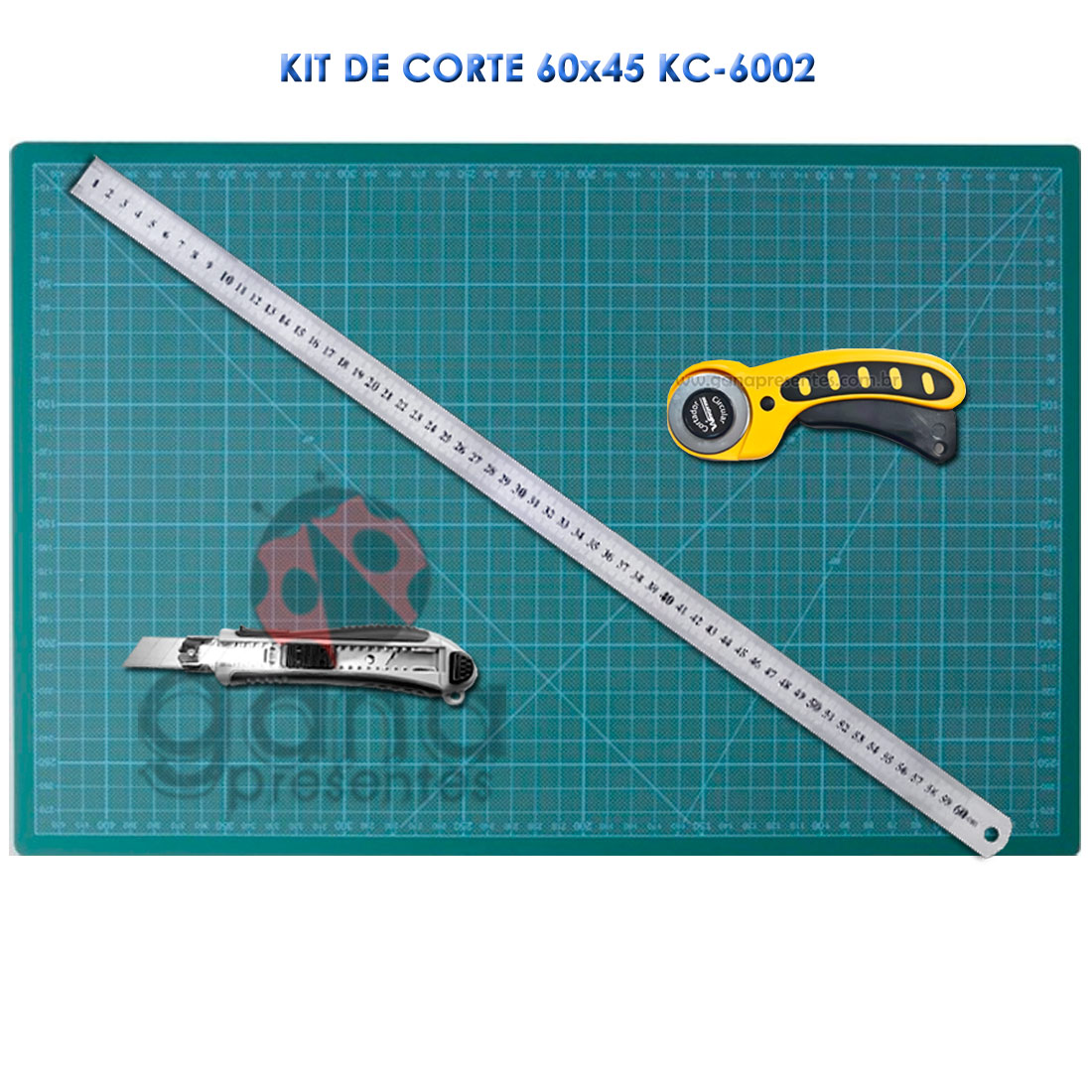 Kit de Corte - Base 60x45 + estilete régua 60cm cortador circular KC-6002 estil rég